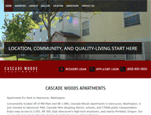 Tablet Screenshot of cascadewoodsapts.com